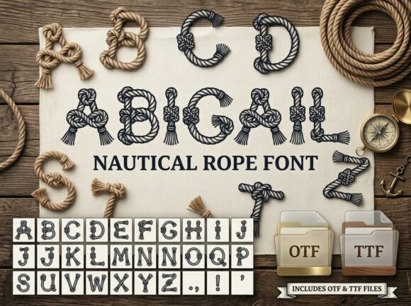 Abigail: The Nautical Rope Font for Maritime Design