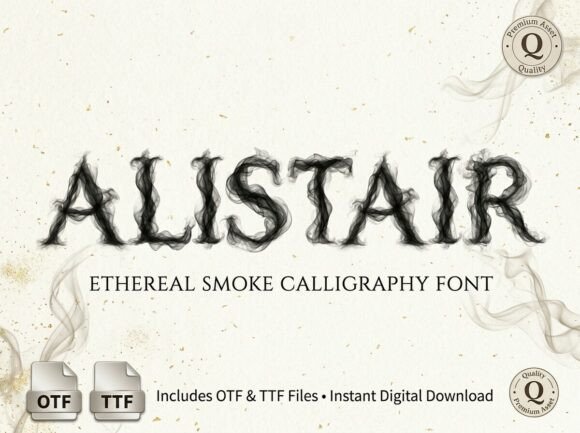 Alistair: The Smoke Lettering Font for Ethereal Designs