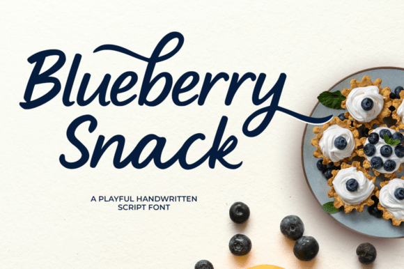 Blueberry Snack: A Sweet Handwritten Script Font