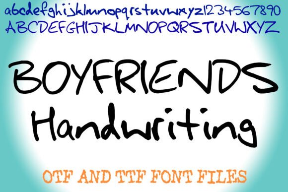 Boyfriends Handwriting: The Authentic Script Font
