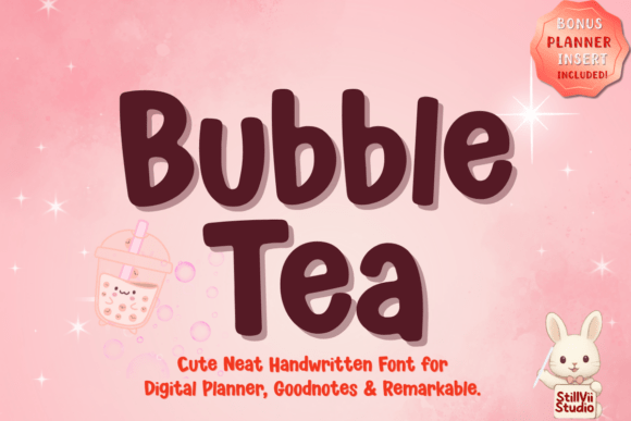 Bubble Tea: The Playful Font for Digital Planners & Creative Projects