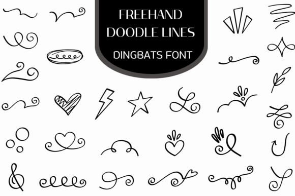 Freehand Doodle Lines: A Cool Dingbats Font for Creative Projects