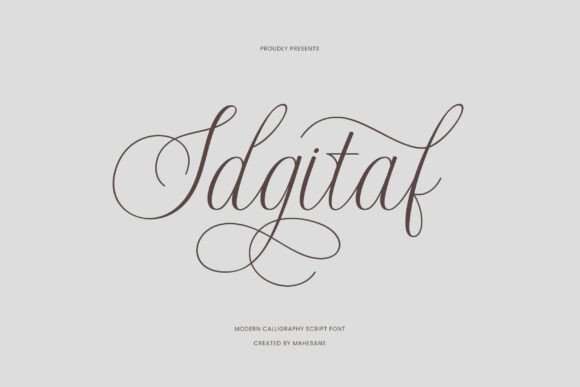 Idgitaf: A Modern Calligraphy Script for Elegant Designs