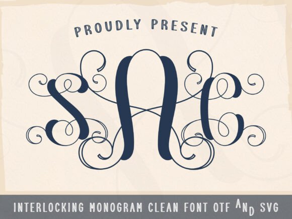 Interlocking Vine: A Stylish Monogram Font for Creative Projects