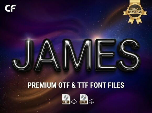 James: A Decorative Font for Bold, Artistic Designs