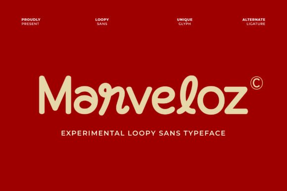 Marveloz: A Playful Loopy Typeface for Joyful Branding