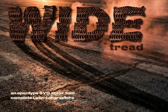 Wide Tread: Bold Font for High-Impact Designs